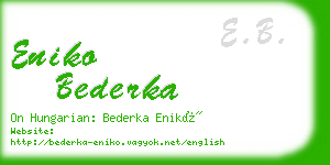 eniko bederka business card